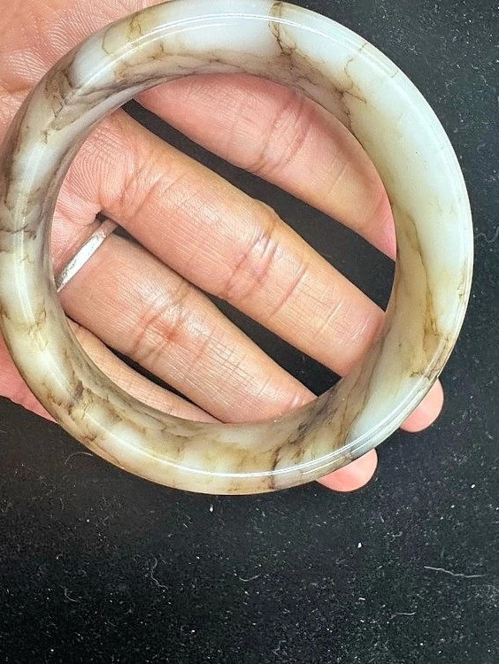 Zebra Stone Bangle